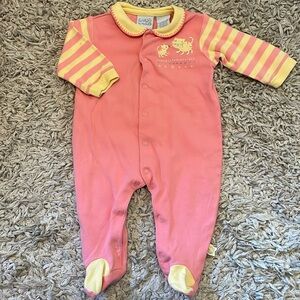 Vintage First Moments Kitty Cat Footie Romper